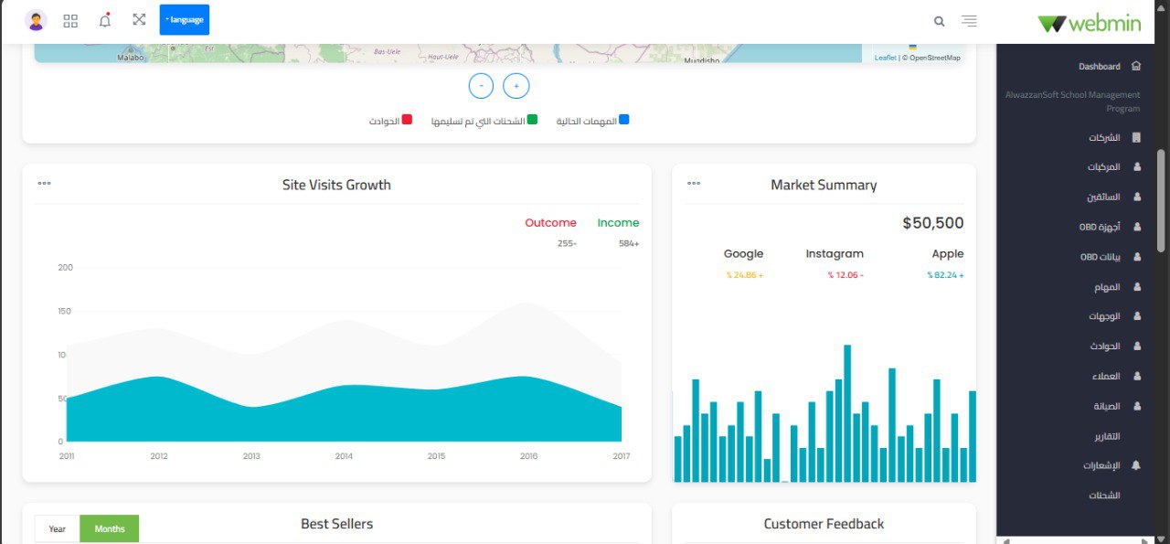 لوحة تحكم إدارية - Laravel و Bootstrap